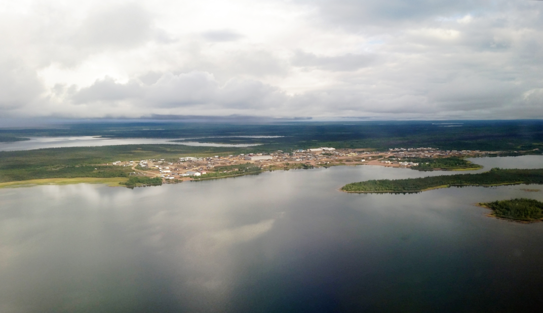 Northlands Denesuline First Nation pictured from the air