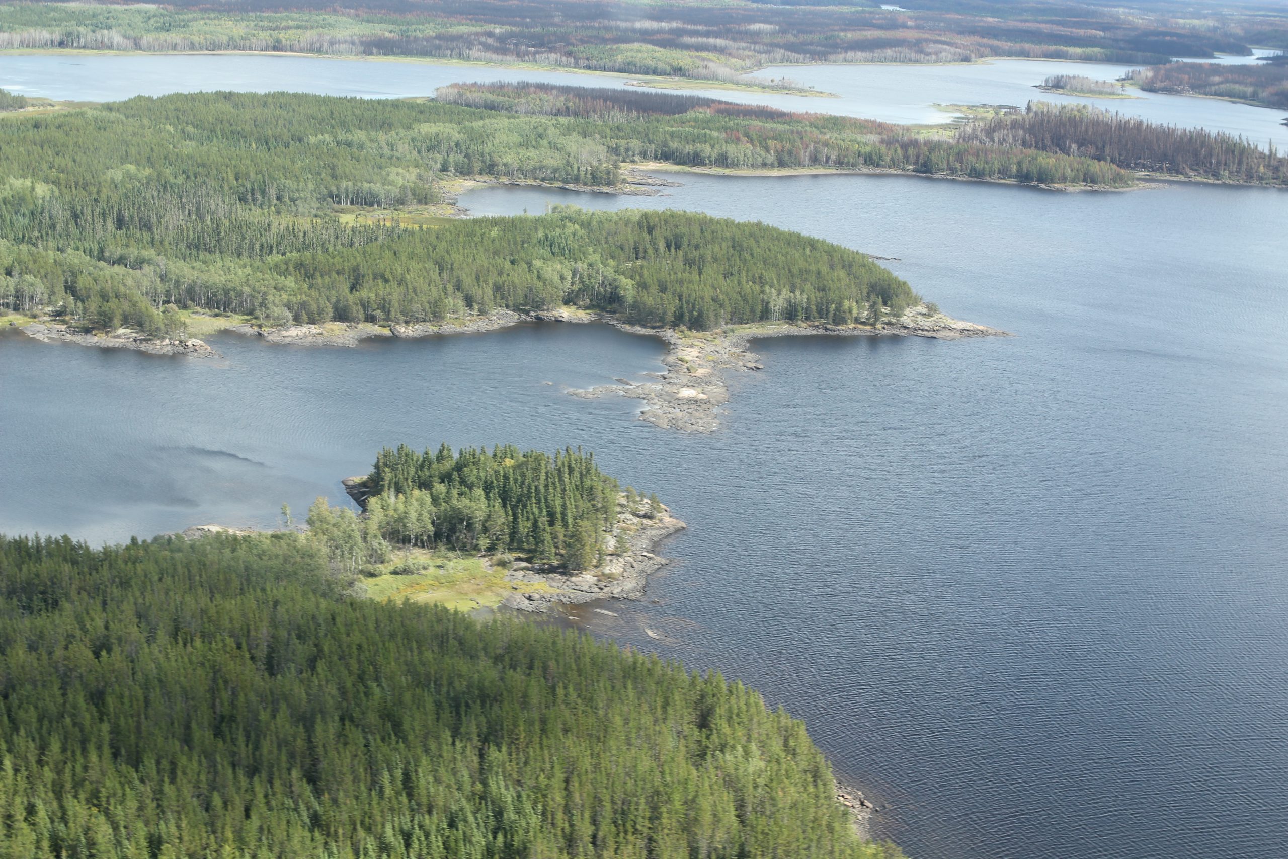 Aerial shot near Pauingassi First Nation