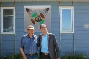 Grand Chief Arlen Dumas and Chief Oliver Okemow of Manto Sipi Cree Nation.